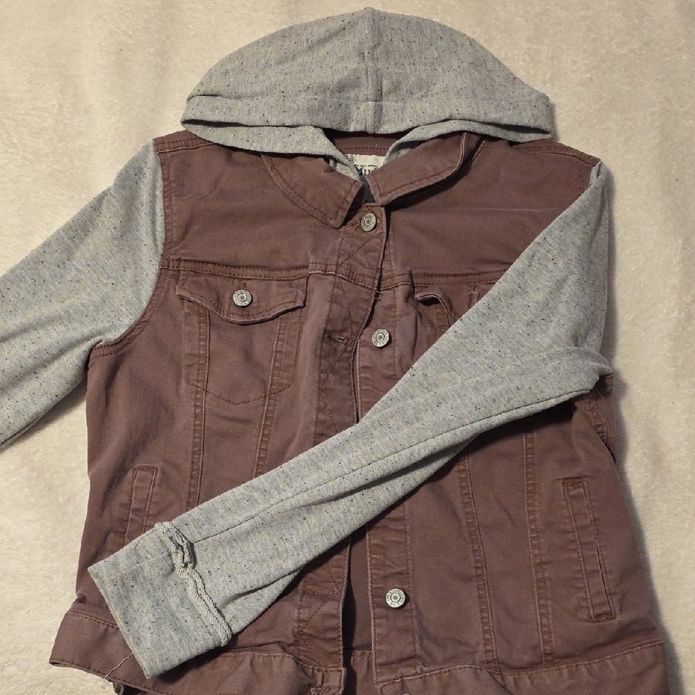 Mudd Kids Jean Jacket with Gray and Brown